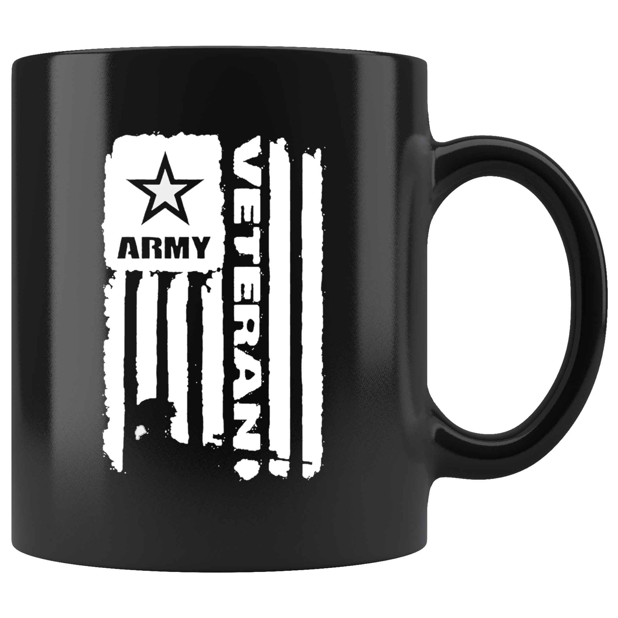 Army Veteran Flag With Soldier Silhouette