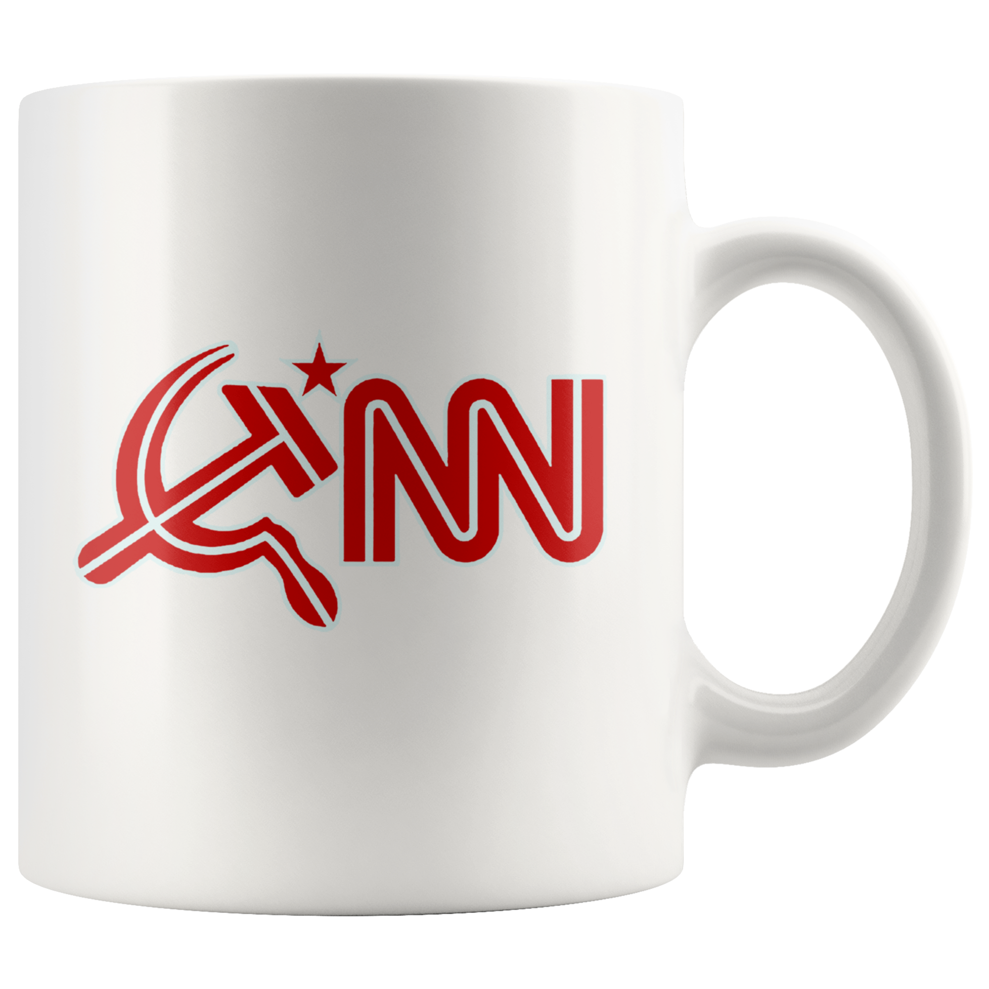 CNN Logo As Hammer & Sickle Wht