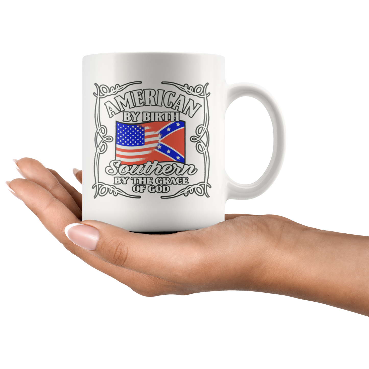 American By Birth Southern By The Grace Of God Wht