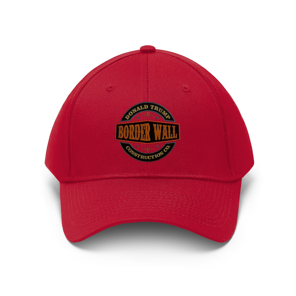 Classic Border Wall Twill Cap Donald Trump red hat with embroidered logo