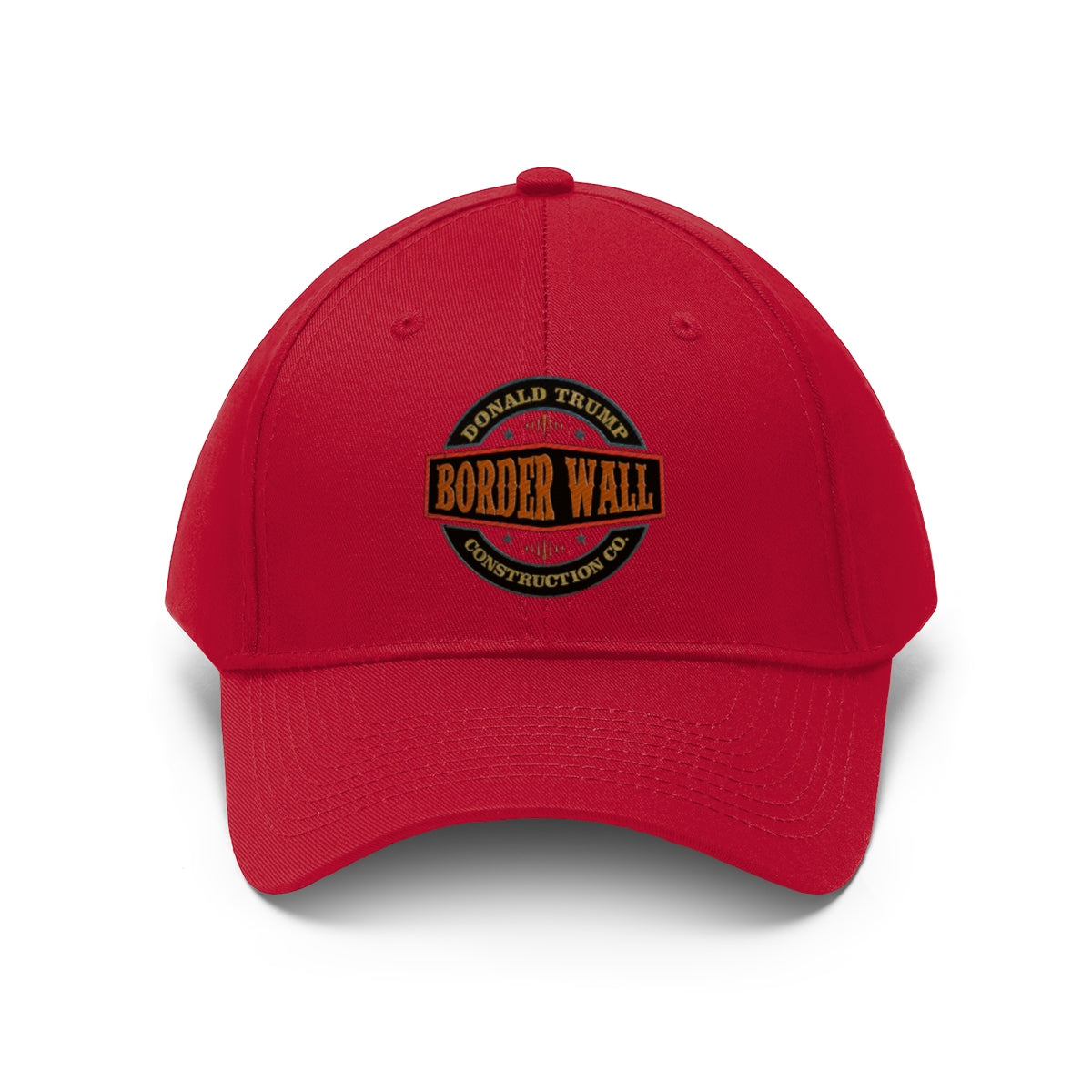 Classic Border Wall Twill Cap Donald Trump red hat with embroidered logo