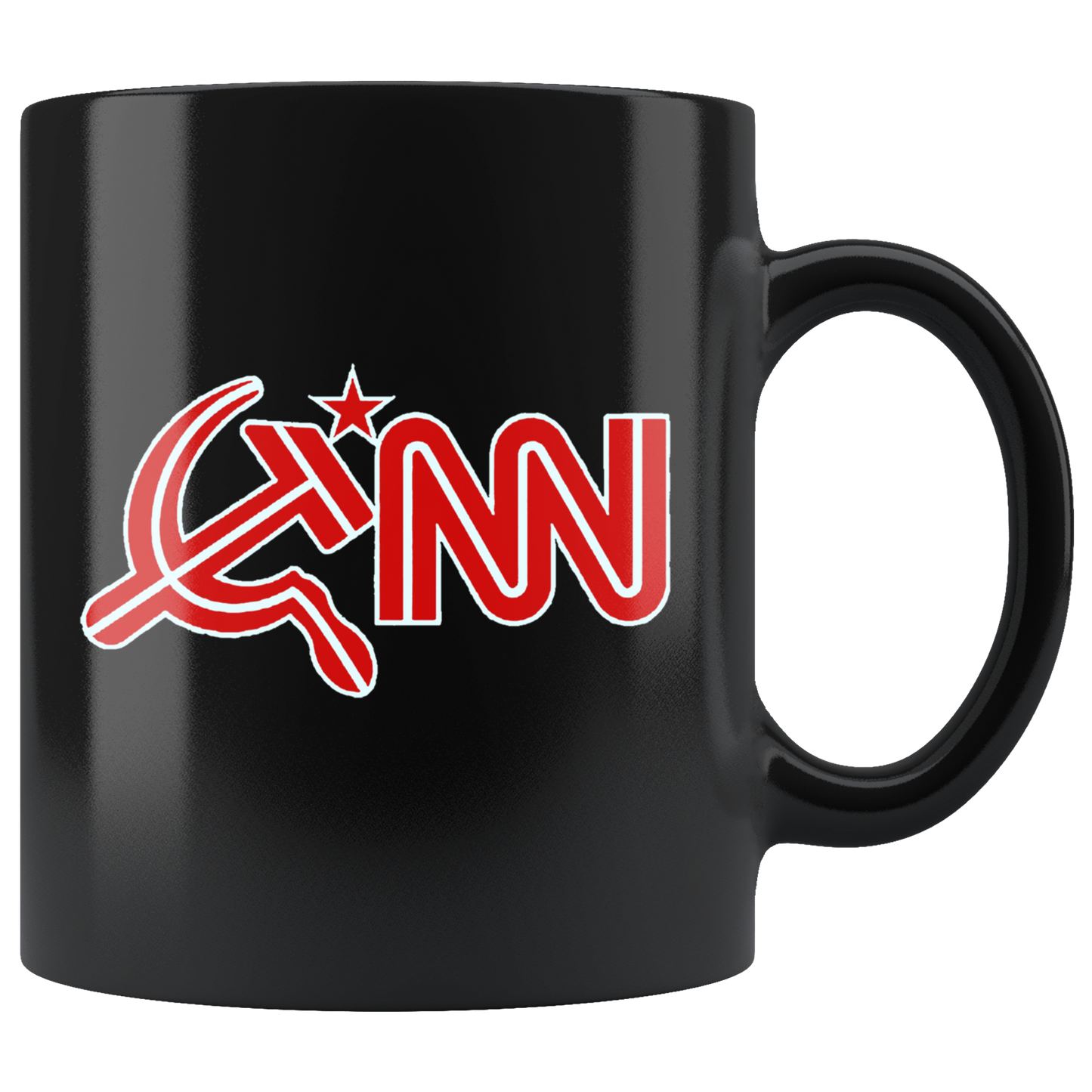 CNN Logo As Hammer & Sickle Blk
