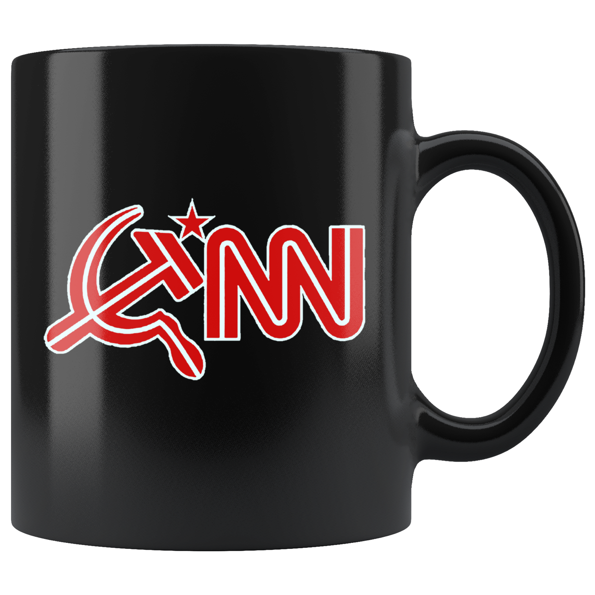 CNN Logo As Hammer & Sickle Blk