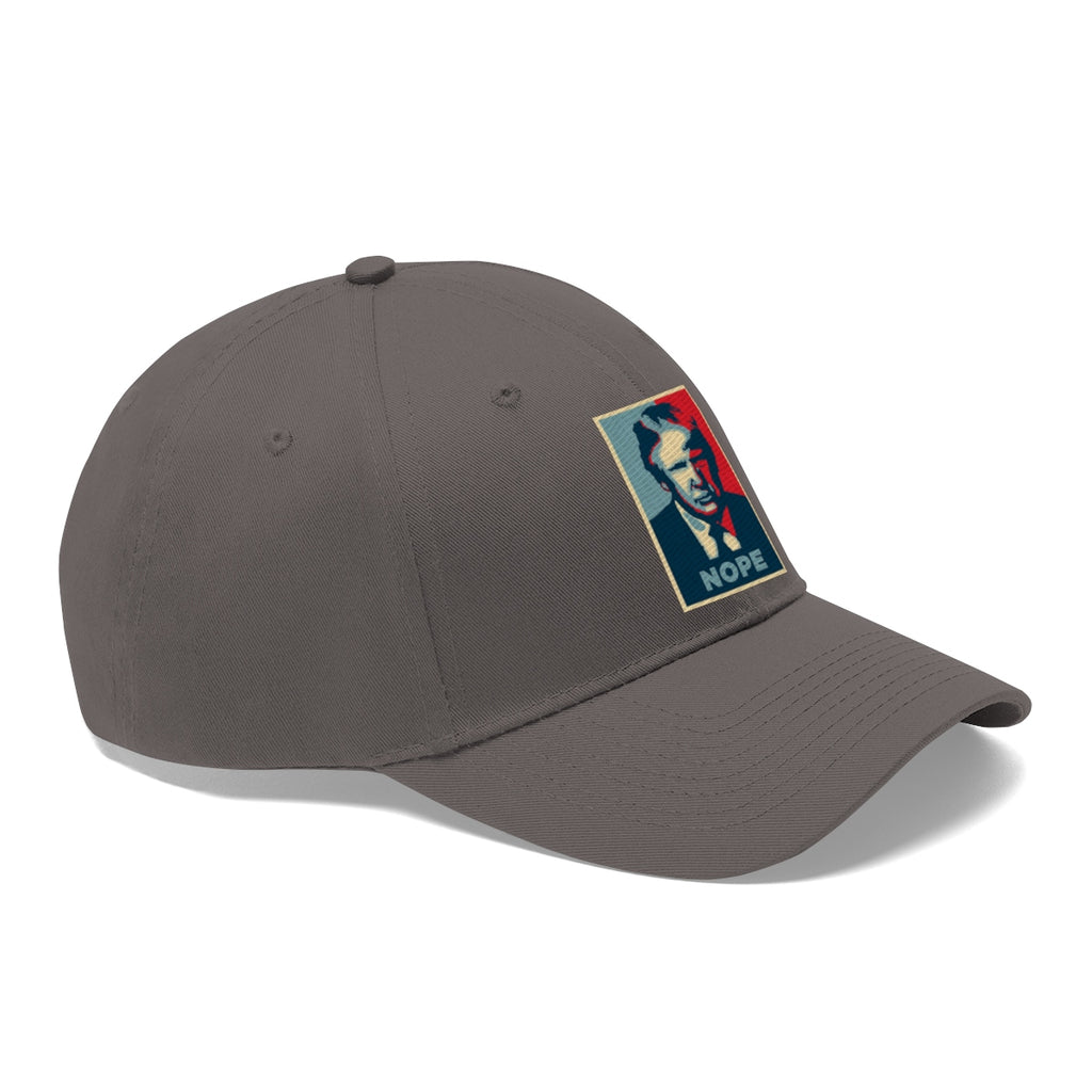 Vintage Nope Baseball Cap Inspired by Trump featuring bold retro design and political critique.