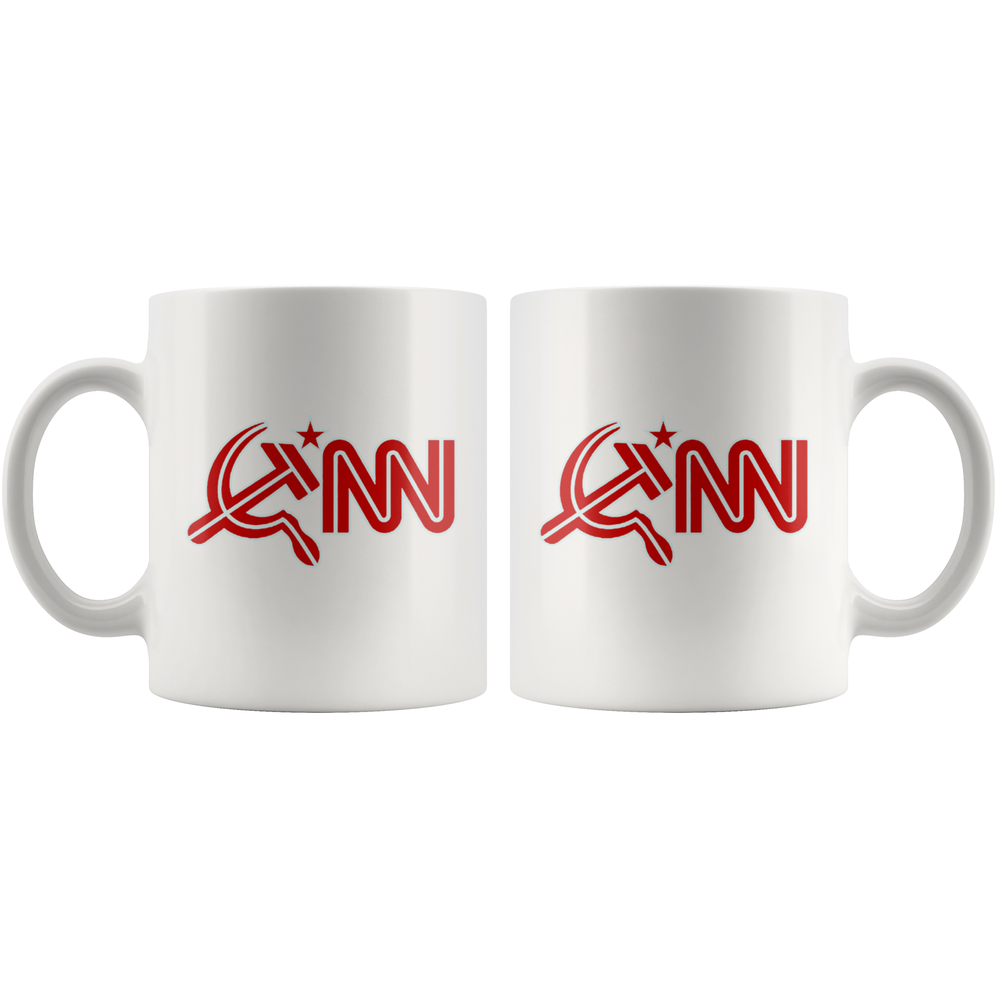 CNN Logo As Hammer & Sickle Wht