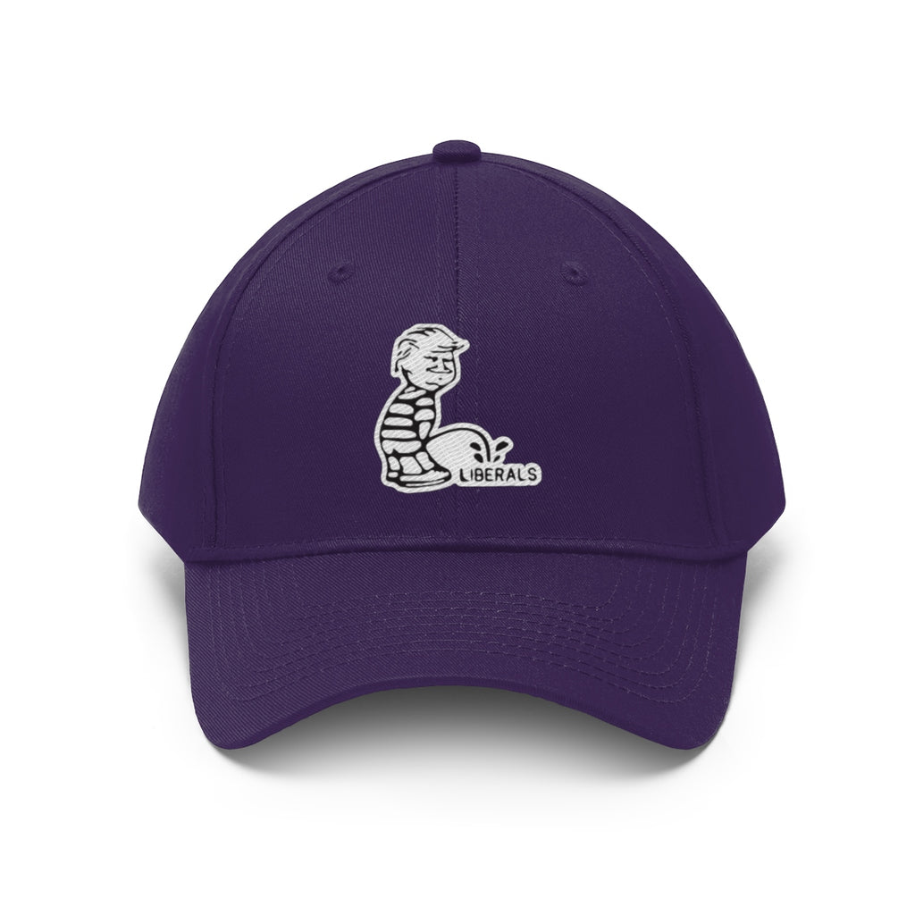 Trump USA Pride Embroidered Twill Cap featuring unique embroidery and a bold design for patriotic expression.