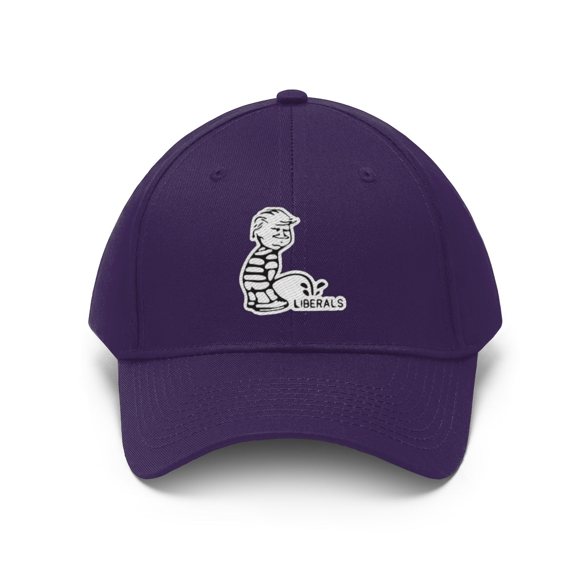 Trump USA Pride Embroidered Twill Cap featuring unique embroidery and a bold design for patriotic expression.