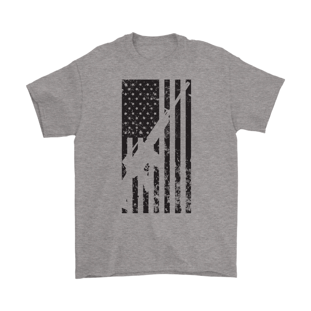 American Flag With AR-15 Silhouette