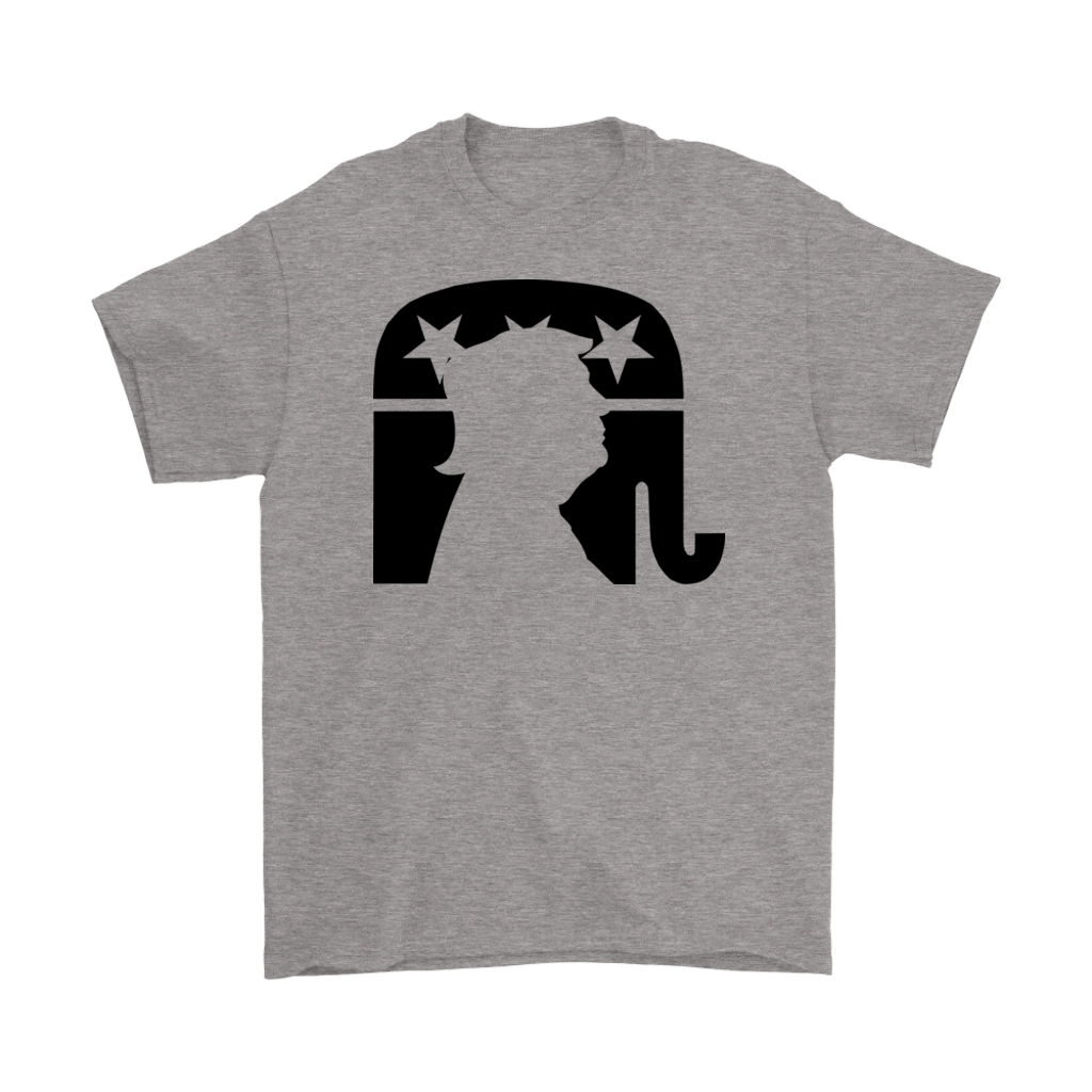 Trump Silhouette On GOP Symbol