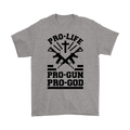 Pro-Life Pro-Gun Pro-God With Cross And AR-15s