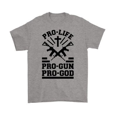 Pro-Life Pro-Gun Pro-God With Cross And AR-15s