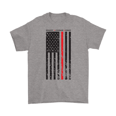 American Flag With Red Stripe * Bravery * Courage * Honor |