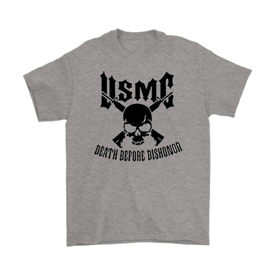 USMC Death Before Dishonor With Skull And M16s