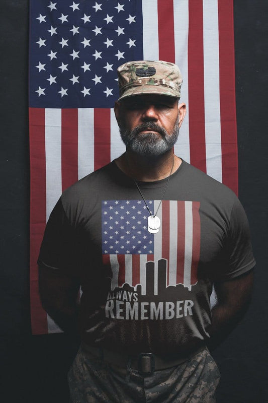 Always Remember Twin Towers On American Flag