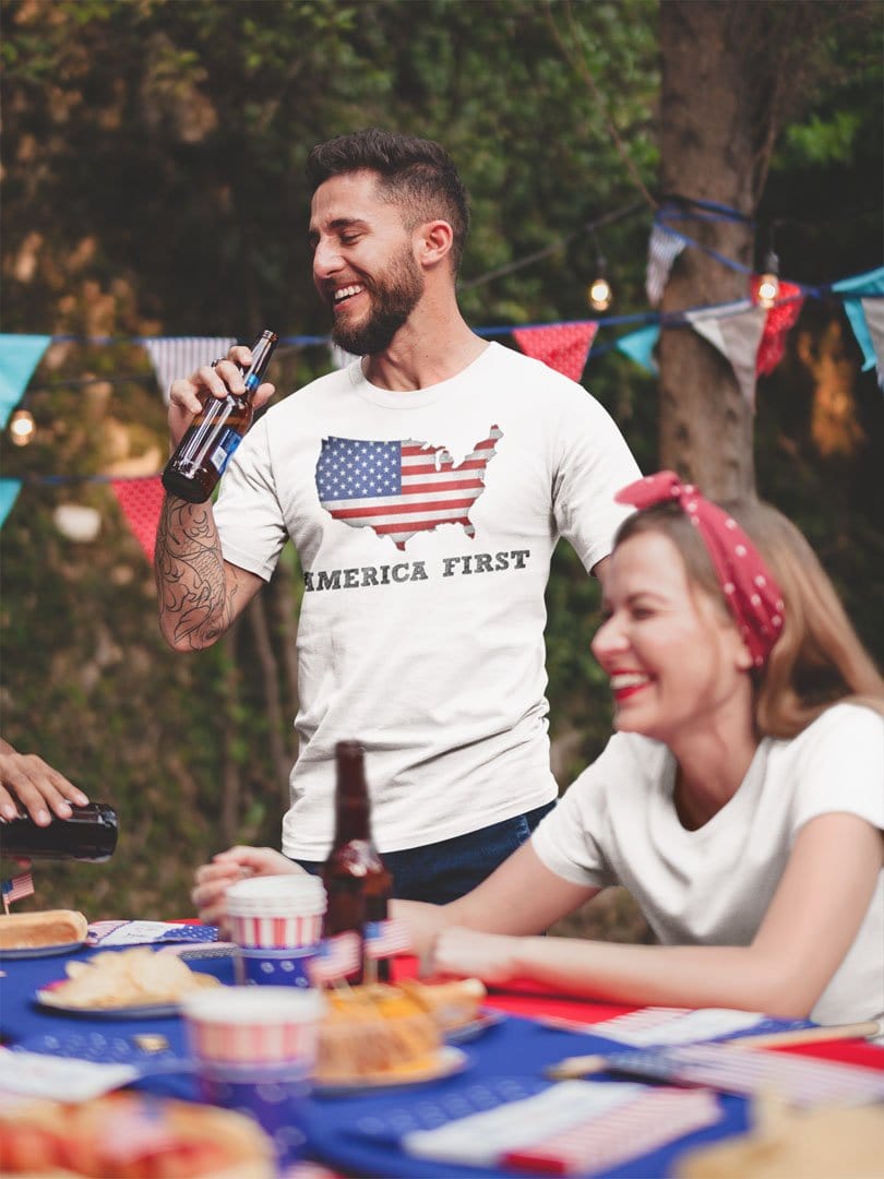 America First USA as American Flag