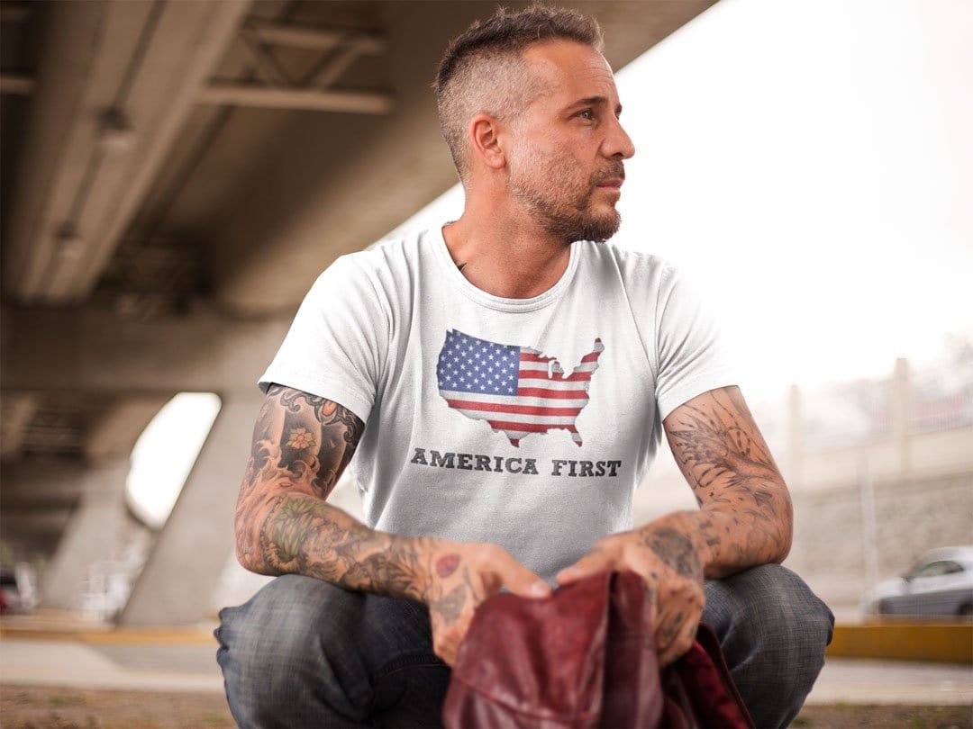 America First USA as American Flag