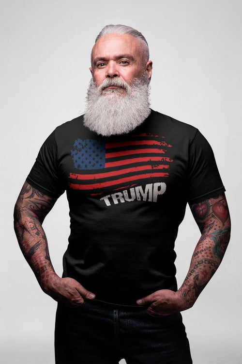 American Flag And Trump
