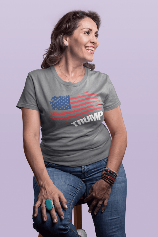 American Flag And Trump