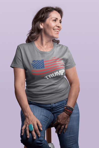 American Flag And Trump