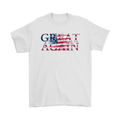 Great Again On Faded American Flag