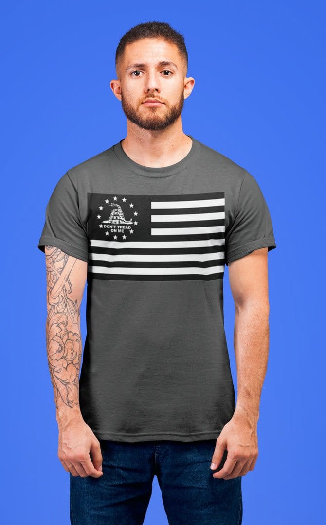 Don't Tread On Me Snake On Grass On Betsy Ross Flag