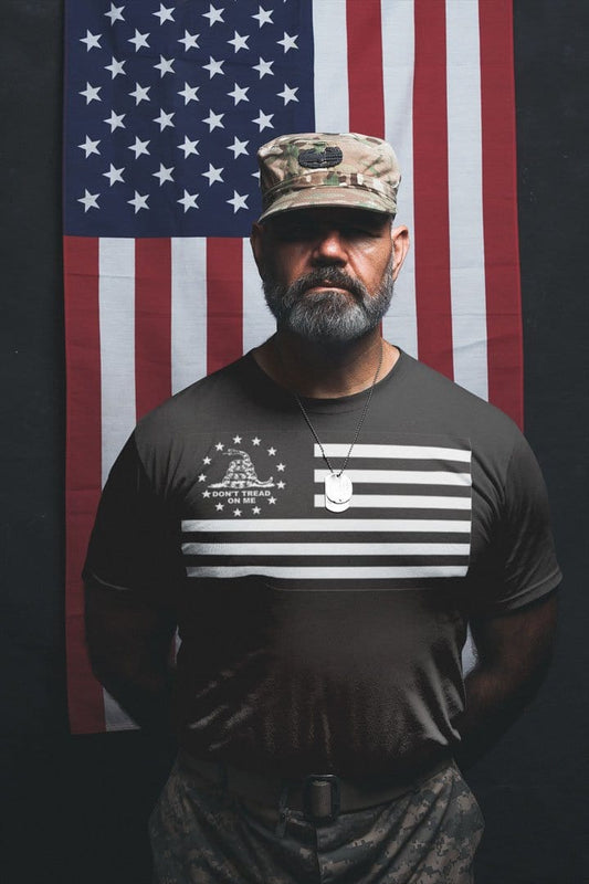 Don't Tread On Me Snake On Grass On Betsy Ross Flag