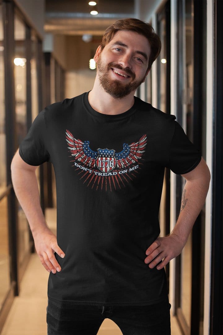 Don't Tread On Me 1776 On American Flag Eagle