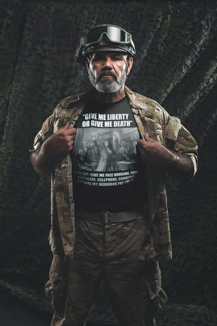 Give Me Liberty Or Give Me Death. It Wasn't "Give Me Free Housing, Food, Healthcare..."