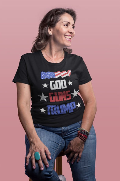 God Guns Trump With American Flag