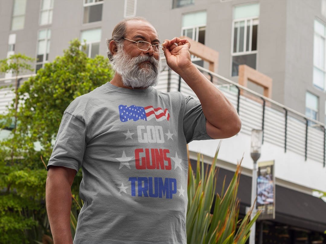 God Guns Trump With American Flag