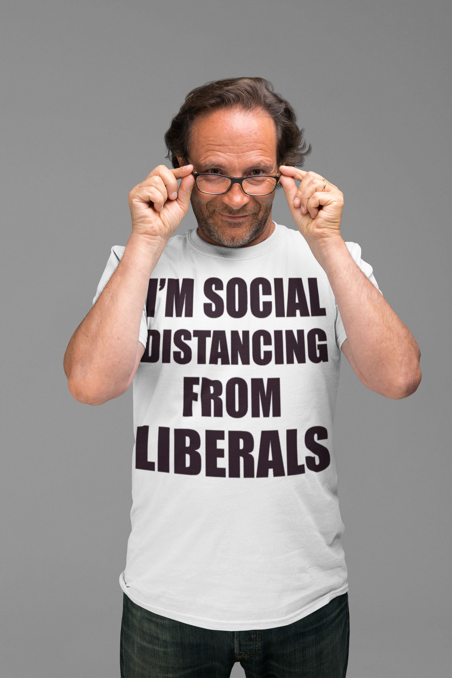Social Distancing From Liberals Black Letters Cap