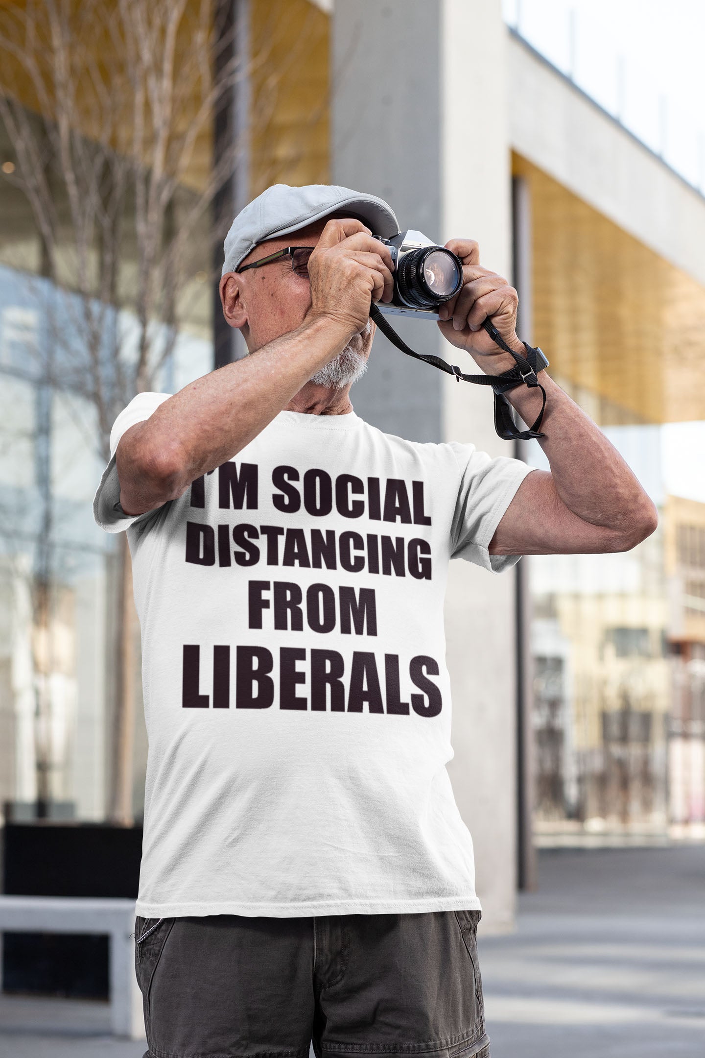 Social Distancing From Liberals Black Letters Cap