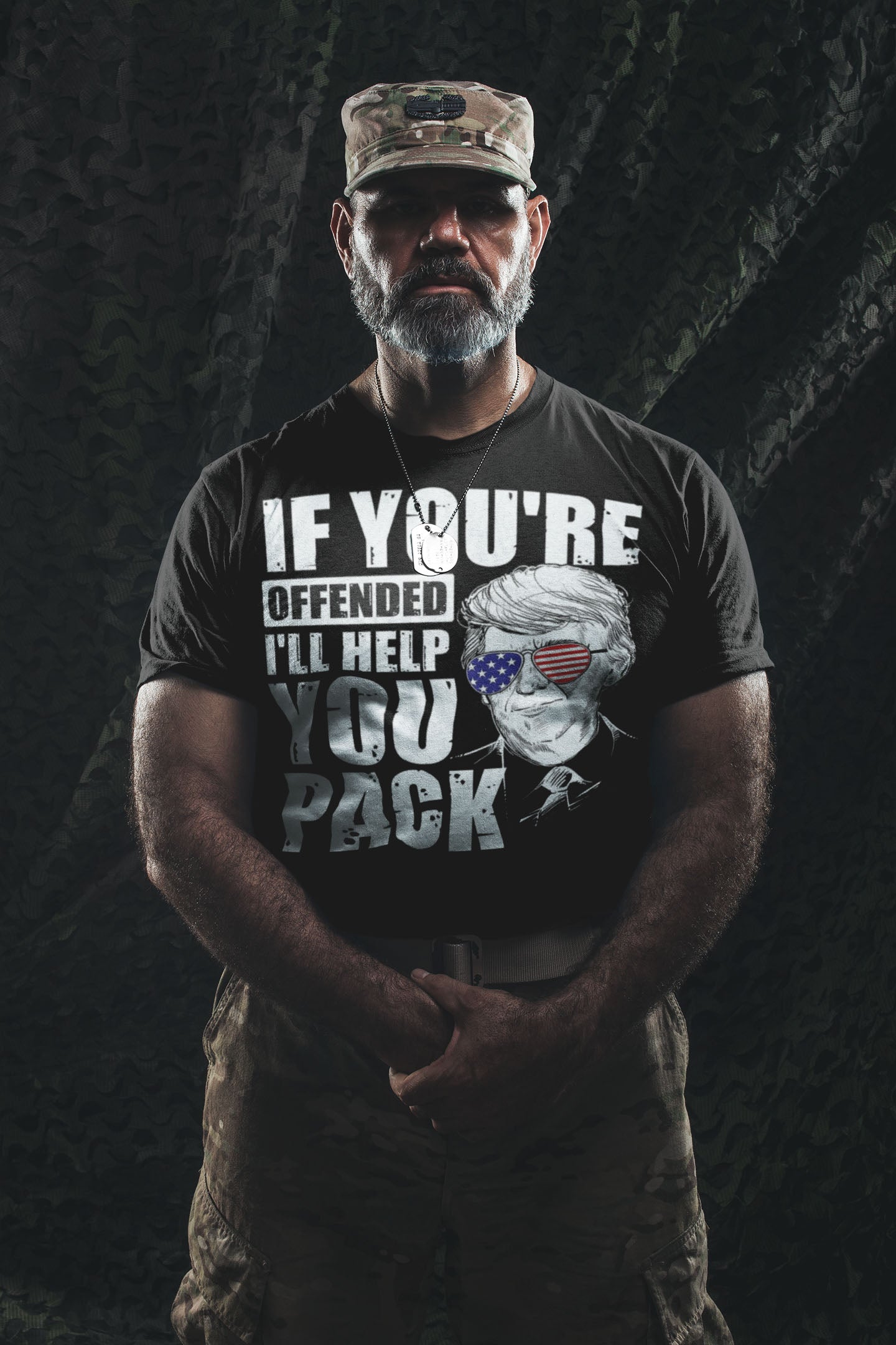 If You're Offended I'll Help You Pack Trump With USA Sunglasses