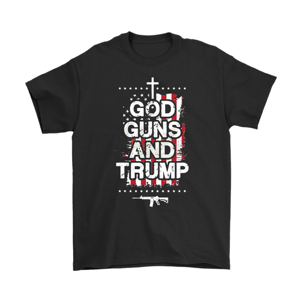 God, Guns & Trump With Cross and AR-15