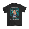 Don't Piss Off Old People Funny Tee with humorous graphic and quote