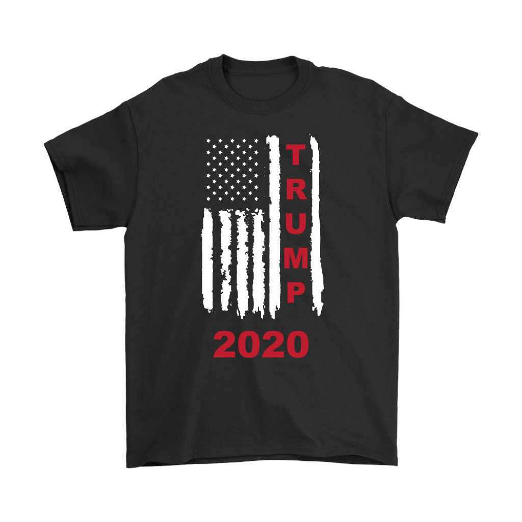 Trump 2020 Red On Distressed American Flag