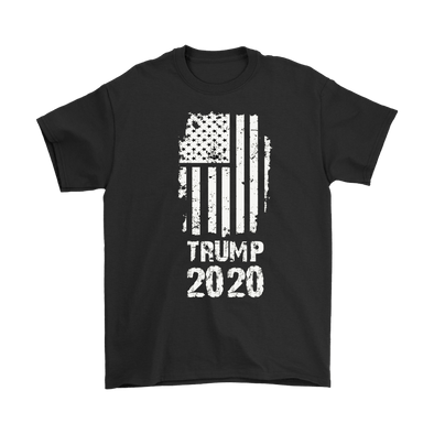 Trump 2020 On Distressed American Flag