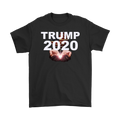 Trump 2020 Heavenly Hands Patriotic Tee featuring raised hands and bold text design.
