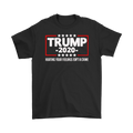 Trump 2020 Hurting Your Feelings Isn't A Crime black t-shirt with bold lettering and stars design