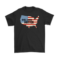 Unity in America Map Patriotic Design Tee with USA flag and All Lives Matter text