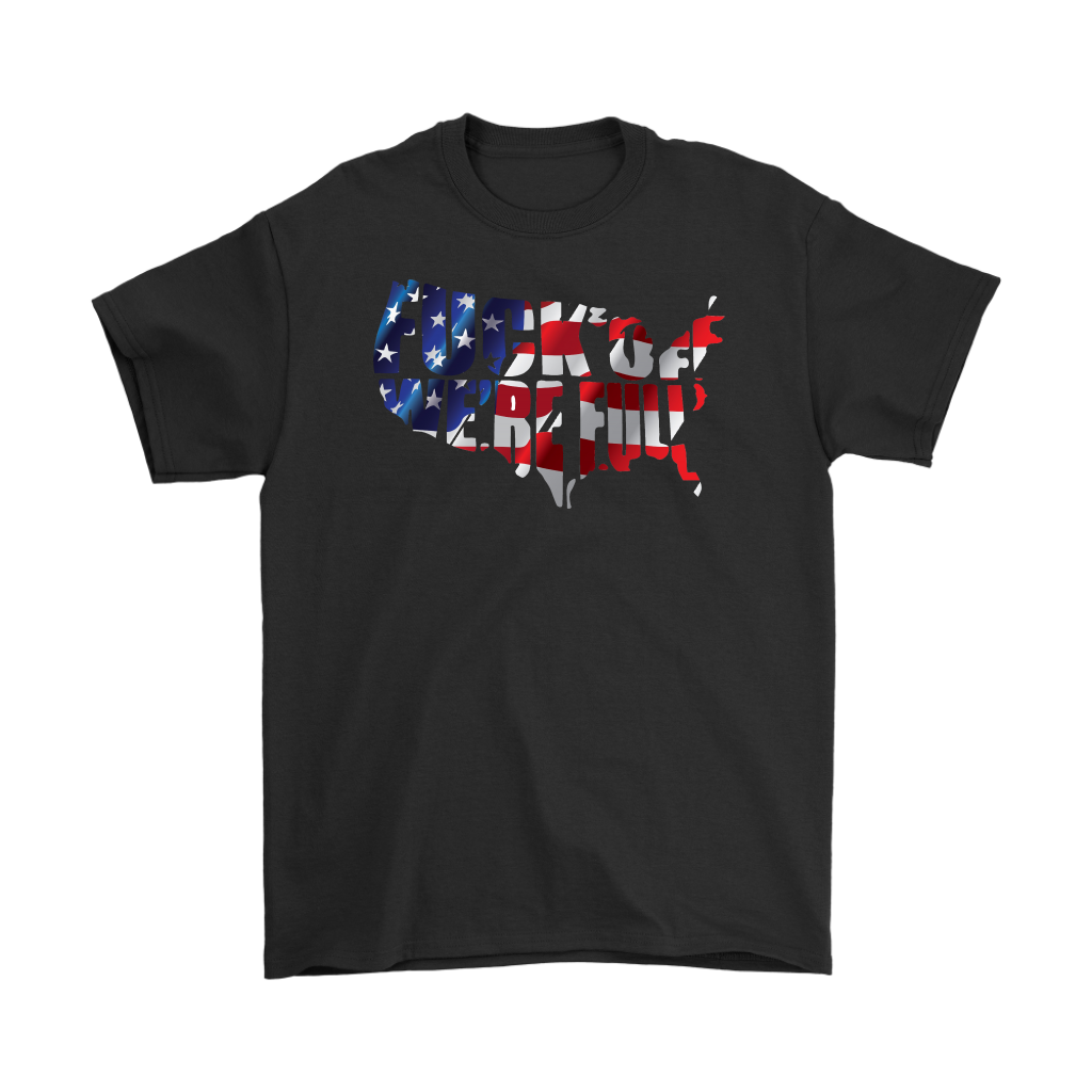 Protect America's Borders Patriotic Shirt featuring USA map design with American flag colors.