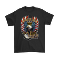 America Love It Or Leave It Graphic Design t-shirt with eagle and flag imagery