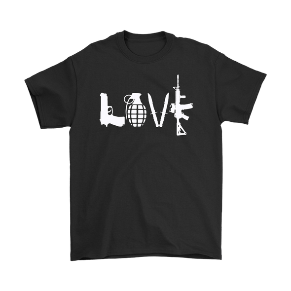 Love As Pistol, Grenade, Knives And AR-15