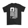 USAF Veteran On Distressed American Flag With Jet Silhouette