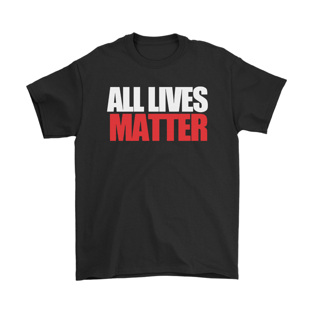 Equality Matters Unity Graphic Tee with bold statement in red and white text on black fabric