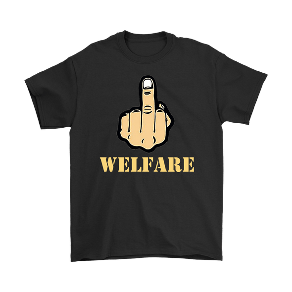 Fuck Welfare With Middle Finger