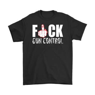 Fuck Gun Control With Red Middle Finger