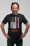 Trump 2020 Red On Distressed American Flag