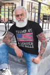 Trump 45 A Leader With Balls With American Flag