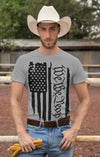 We The People On Distressed American Flag